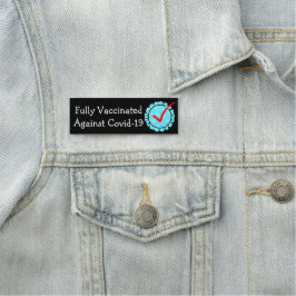 Helt vaccinerad mot Covid-19 Namn etikett Namnbricka