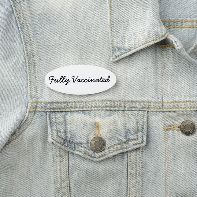 Helt Vaccinerad Namnskylt Namnbricka (På plats)