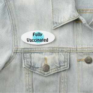 Helt Vaccinerad Namnskylt Namnbricka