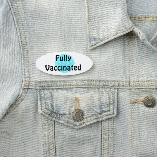 Helt Vaccinerad Namnskylt Namnbricka (På plats)