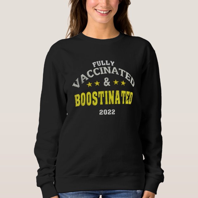 Helt vaccinerad och boostinerad 2022 Funny Boosti T Shirt (Framsida)