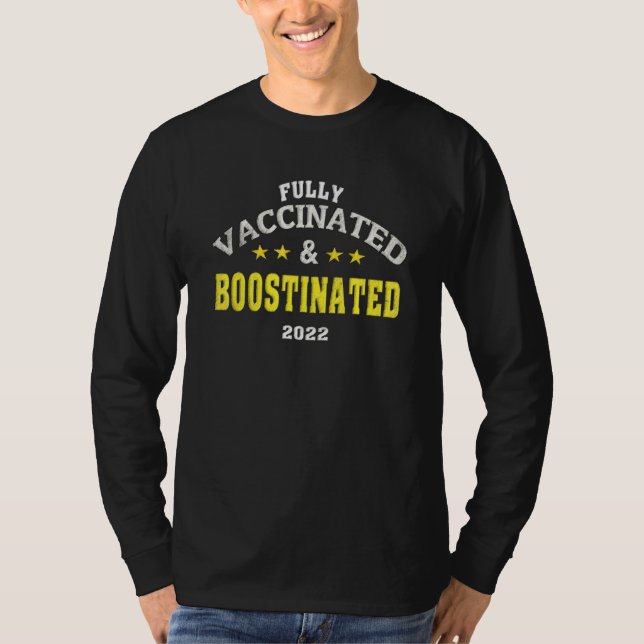 Helt vaccinerad och boostinerad 2022 Funny Boosti T Shirt (Framsida)