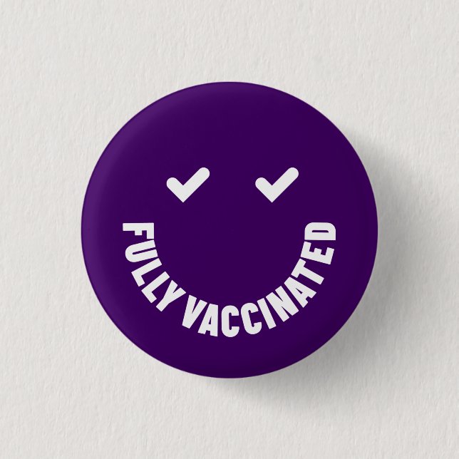Helt vaccinerad Smiley-knapp Knapp (Framsida)