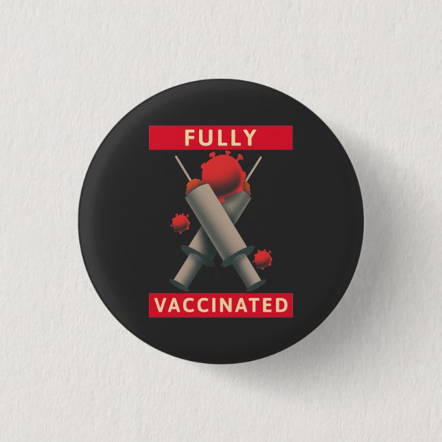 Helt vaccinerad - vaccinerad knapp (Framsida)