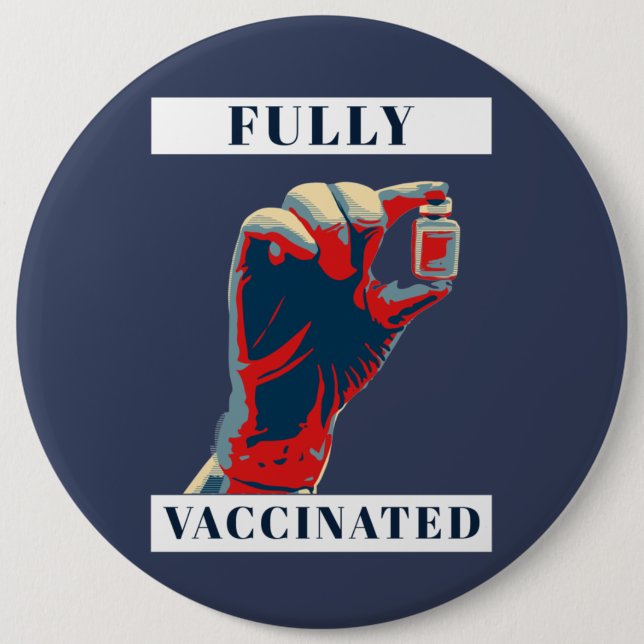 Helt vaccinerad - vaccinerad knapp (Framsida)