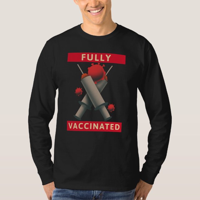 Helt vaccinerad - vaccinerad t shirt (Framsida)