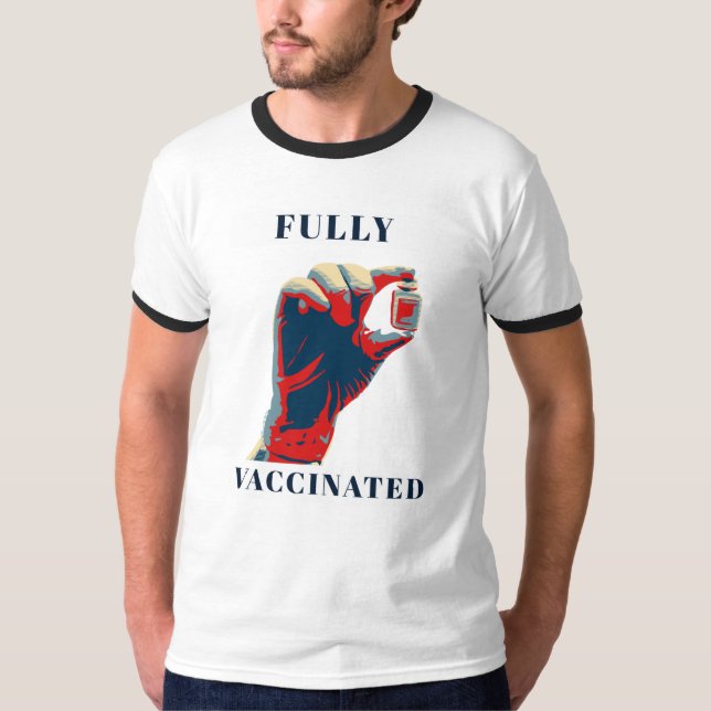 Helt vaccinerad - vaccinerad t shirt (Framsida)