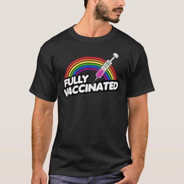 Helt vaccinerat Pride T Shirt (Framsida)
