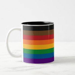 Heltäckande regnbågsskydd, Flagga för Pride Två-Tonad Mugg