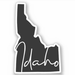 Heltäckande statliga svart Idaho Klistermärken