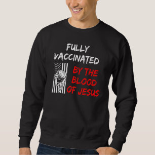 Helvaccinerat blod från Jesus Faith Christian H Lång Ärmad Tröja
