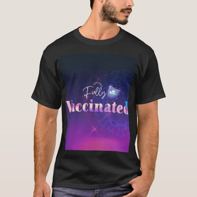 Helvaccinerat holografiskt skydd     t shirt (Framsida)