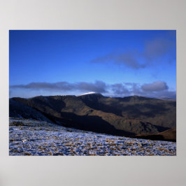 Helvellyn Winter Helgdag Card Poster