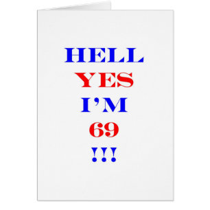 Helvete 69 ja! hälsningskort