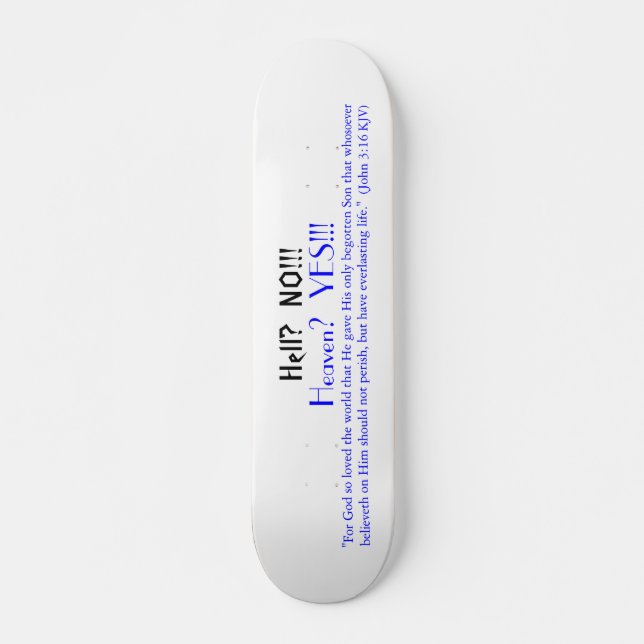 Helvete?  INTE!!! , Skateboard Bräda 20 Cm (Framsida)