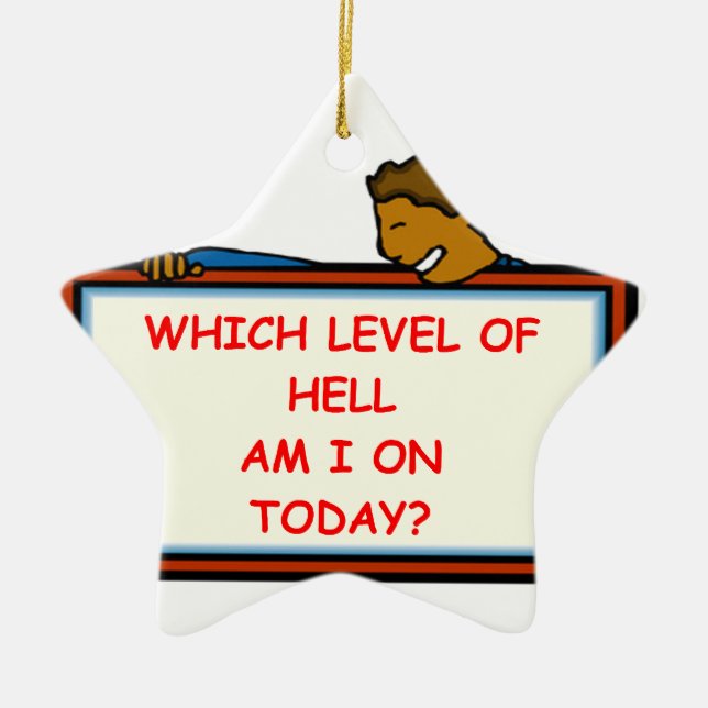 helvete julgransprydnad keramik (Framsidan)