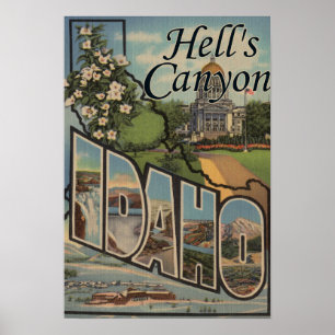 Helvete kanjon, Idaho - stora brevplatser Poster