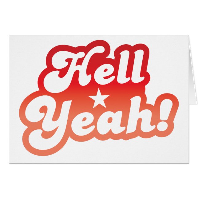 Helvete YEAH! Hälsningskort (Framsidan Horizontal)