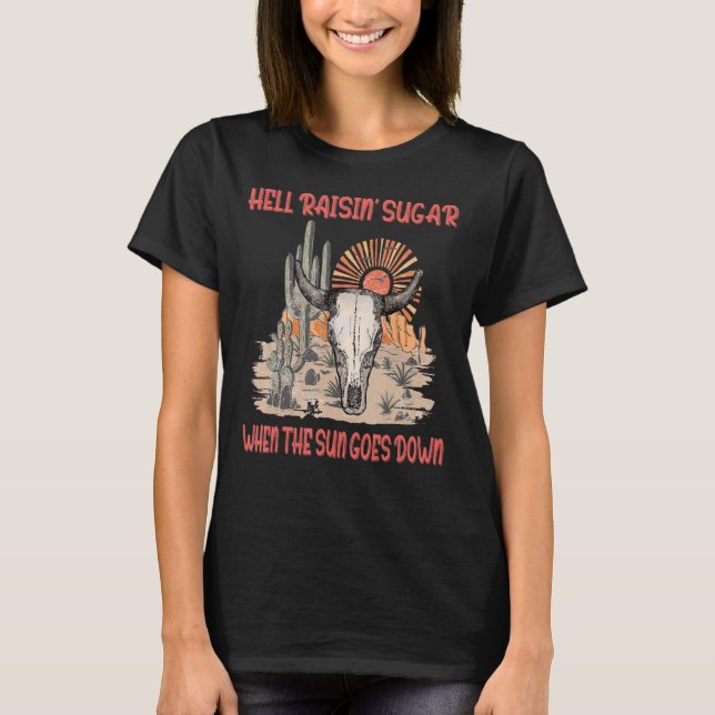 Helvetesocker när Sol går ner Kärlek T Shirt (Framsida)