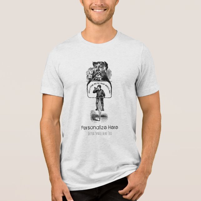 Helvetet anpassar din antique Hi-Wheel Bike T Shirt (Framsida)