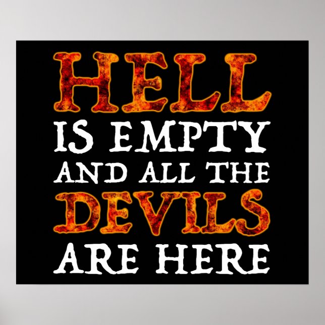 Helvetet är tomt och alla djävlar är här poster (Framsidan)