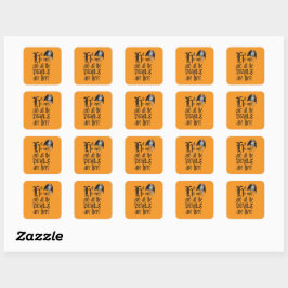 Helvetet är tomt och alla djävlar är här Svart Fyrkantigt Klistermärke