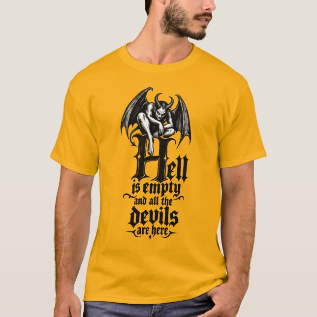 Helvetet är tomt  t shirt (Framsida)