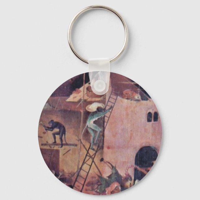 Helvetet, av Hieronymus Bosch (bästa kvalitet) Nyckelring (Framsida)
