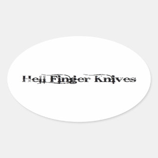 helvetet Finger Knivar Stickers Ovalt Klistermärke