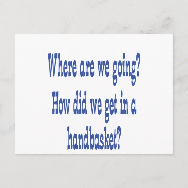 Helvetet i en handkorg vykort (Framsida)