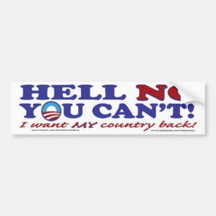 Helvetet-Nej-med-Obama-Logotyp Bildekal