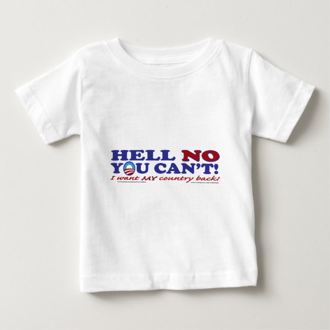 Helvetet-Nej-med-Obama-Logotyp T-shirt (Framsida)