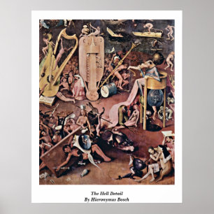 Helvetet specificerar vid Hieronymus Bosch Poster