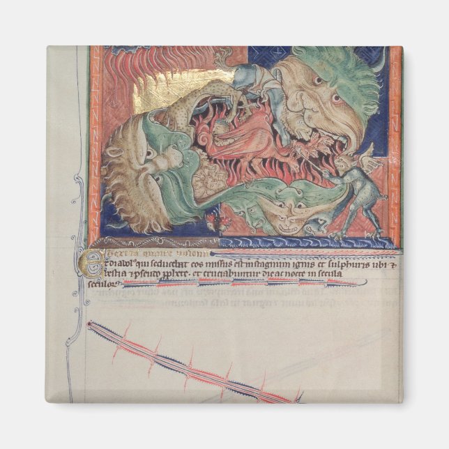 Helvetets käkar sväljer den röda draken magnet (Framsidan)