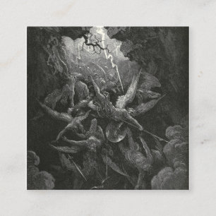 helvetets mun av Gustave Dore Fyrkantigt Visitkort