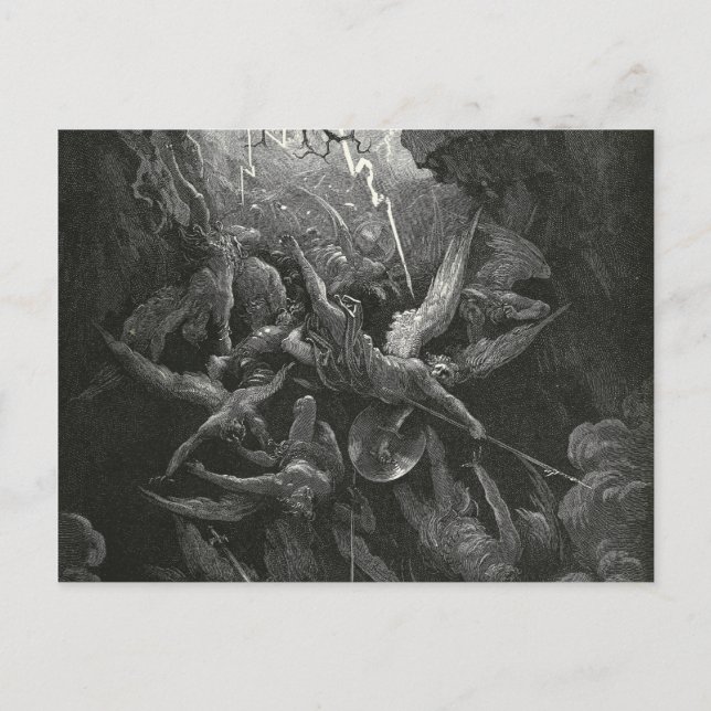 Helvetets Mun Av Gustave Dore Vykort (Framsida)