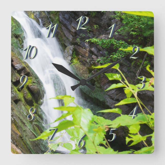 Helvetets vattenfall i Grind Canyon Fyrkantig Klocka (Framsida)