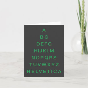 Helvetica Alphabet Julgran Helgkort