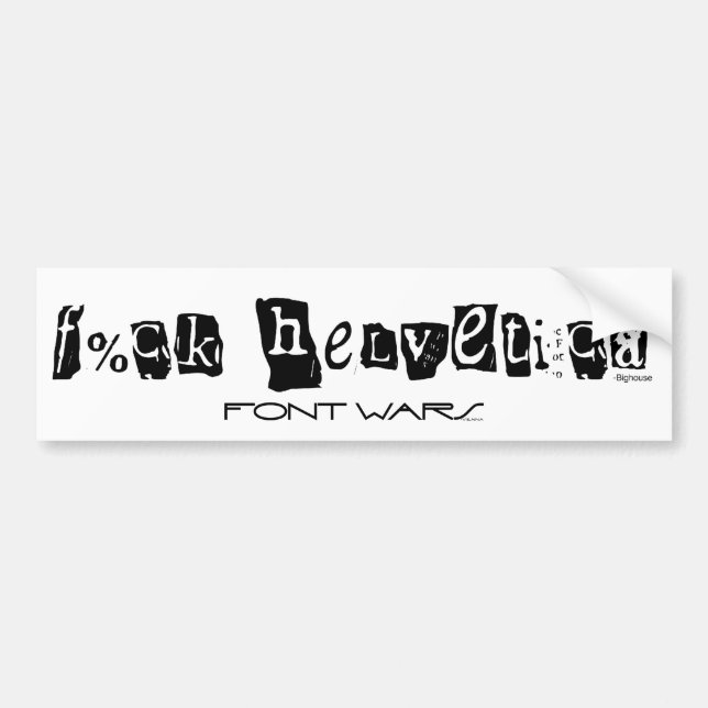 Helvetica bildekal för F%ck (Framsidan)