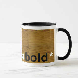 helvetica djärvt mugg