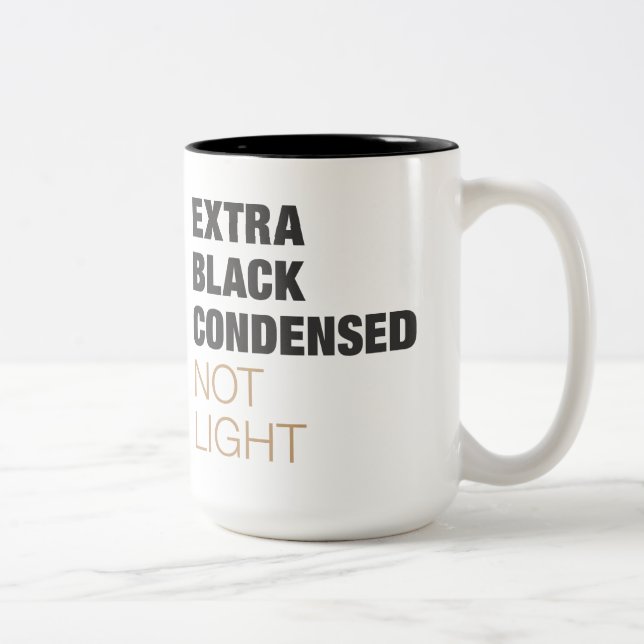 helvetica font kaffe mugg (Höger)