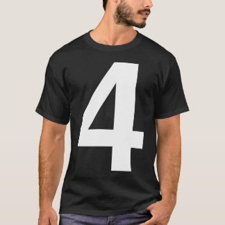Helvetica fyra på mörkar tee