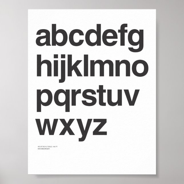 Helvetica-gemener poster (Framsidan)