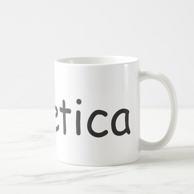 Helvetica i tecknad Sans muggen! Kaffemugg (Höger)