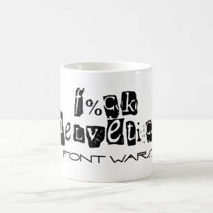 Helvetica mugg för F%ck
