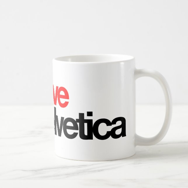Helvetica mugg för kärlek (Höger)