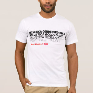 Helvetica Neue variationsutslagsplats T-shirt