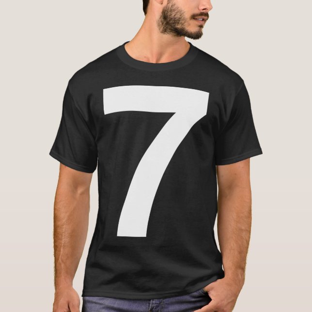 Helvetica sju för mörkar tee shirt (Framsida)
