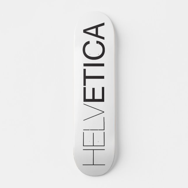 Helvetica Skateboard Bräda 21,5 Cm (Framsida)