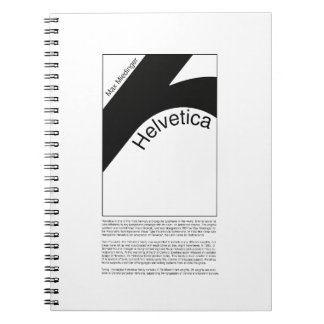 Helvetica Typography | Demo Design Anteckningsbok